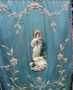 Imagen bordada de la Inmaculada